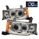 Scion xB 2003-2007 Clear Dual Halo Projector Headlights with LED