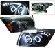 Dodge Caliber 2007-2012 Black Projector Headlights CCFL Halo LED