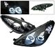 Lexus ES330 2004 Black Projector Headlights Halo LED