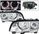 BMW E46 Sedan 3 Series 1999-2001 Clear Projector Headlights with Halo