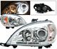 Mercedes Benz M Class 2002-2005 Clear Projector Headlights CCFL Halo