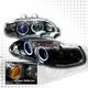 Honda Civic Sedan 1992-1995 Black Projector Headlights Halo