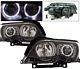 BMW E46 Sedan 3 Series 2002-2005 Black Projector Headlights with Halo
