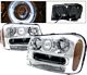 Chevy TrailBlazer 2002-2009 Clear Projector Headlights with Halo