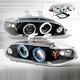 Honda Civic 1992-1995 Black Projector Headlights Halo