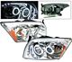 Dodge Caliber 2007-2012 Clear Projector Headlights CCFL Halo LED