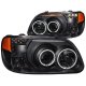 Mercury Mountaineer 1997 Black Projector Headlights CCFL Halo LED