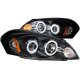 Chevy Monte Carlo 2006-2007 Black Projector Headlights with CCFL Halo and LED