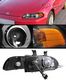 Honda Civic 1992-1995 TYC Clear Projector Headlights with Corner Lights