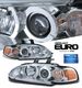 Honda Civic 1992-1995 TYC Clear Projector Headlights with Corner Lights