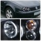 VW Golf 1999-2005 Black Dual Halo Projector Headlights