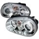 VW Golf 1999-2005 Clear Dual CCFL Halo Projector Headlights