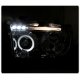Toyota Tundra 2007-2013 Clear Dual Halo Projector Headlights with LED
