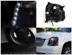 GMC Yukon XL 2007-2014 Black Projector Headlights with LED