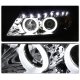 BMW 3 Series Sedan 2006-2008 Chrome Projector Headlights Halo LED DRL