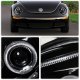 VW Beetle 1998-2005 Black Smoked Halo Projector Headlights