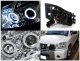 Nissan Titan 2004-2007 Clear Dual Halo Projector Headlights with LED