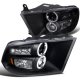 Dodge Ram 3500 2010-2018 Black Dual Halo Projector Headlights with LED