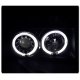 Ford F350 1992-1996 Black Halo Projector Headlights