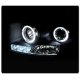 Dodge Ram 2006-2008 Black Halo Projector Headlights with LED