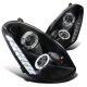 Infiniti G35 Sedan 2005-2006 Black Projector Headlights Halo LED DRL