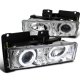 Chevy 1500 Pickup 1988-1998 Clear Projector Headlights with Halo and LED