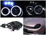 Dodge Neon 2000-2002 Smoked Halo Projector Headlights with LED