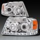Ford F150 2004-2008 Clear Halo Projector Headlights with LED Daytime Running Lights