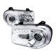 Chrysler 300C 2005-2010 Projector Headlights LED DRL Chrome