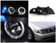 BMW 5 Series 2001-2003 Black Halo Projector Headlights with LED