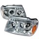 Jeep Grand Cherokee 1999-2004 Clear Dual Halo Projector Headlights with LED