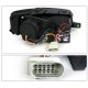 VW Passat 2006-2009 Black Projector Headlights Halo LED DRL