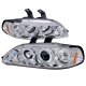 Honda Civic 1992-1995 Clear Dual Halo Projector Headlights with LED