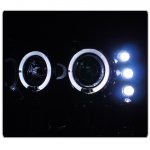 Ford F250 Super Duty 1999-2004 Smoked Halo Projector Headlights with LED