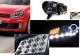VW Golf 2009-2012 Black Projector Headlights Halo LED DRL Signal
