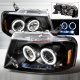 Ford F150 2004-2008 Black CCFL Halo Projector Headlights with LED