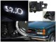 Chevy Tahoe 1995-1999 Black Projector Headlights with Halo and LED