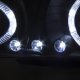 Chevy 1500 Pickup 1988-1998 Black Projector Headlights with Halo and LED