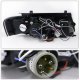 VW Passat 1997-2000 Black Halo Projector Headlights with LED
