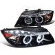 BMW E90 Sedan 3 Series 2006-2008 Smoked Halo Projector Headlights with LED