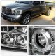 Dodge Ram 2006-2008 Clear Halo Projector Headlights with LED