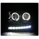 GMC Sierra 3500HD 2007-2013 Smoked Projector Headlights Halo LED DRL