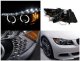 BMW E90 Sedan 3 Series 2006-2008 Smoked Projector Headlights with LED Signal