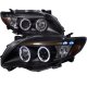 Toyota Corolla 2009-2010 Black Dual Halo Projector Headlights with LED