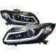 Honda Civic 2012-2013 Smoked Projector Headlights LED DRL Bar