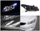 Honda Accord Coupe 2008-2012 Clear Halo Projector Headlights with LED