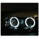 Scion tC 2005-2007 Black Dual Halo Projector Headlights with LED