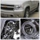 Chevy Suburban 2007-2014 Clear Halo Projector Headlights LED Eyebrow