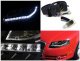 Audi A4 2006-2008 Projector Headlights Black LED DRL