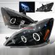 Honda Accord 2003-2007 Black CCFL Halo Projector Headlights with LED